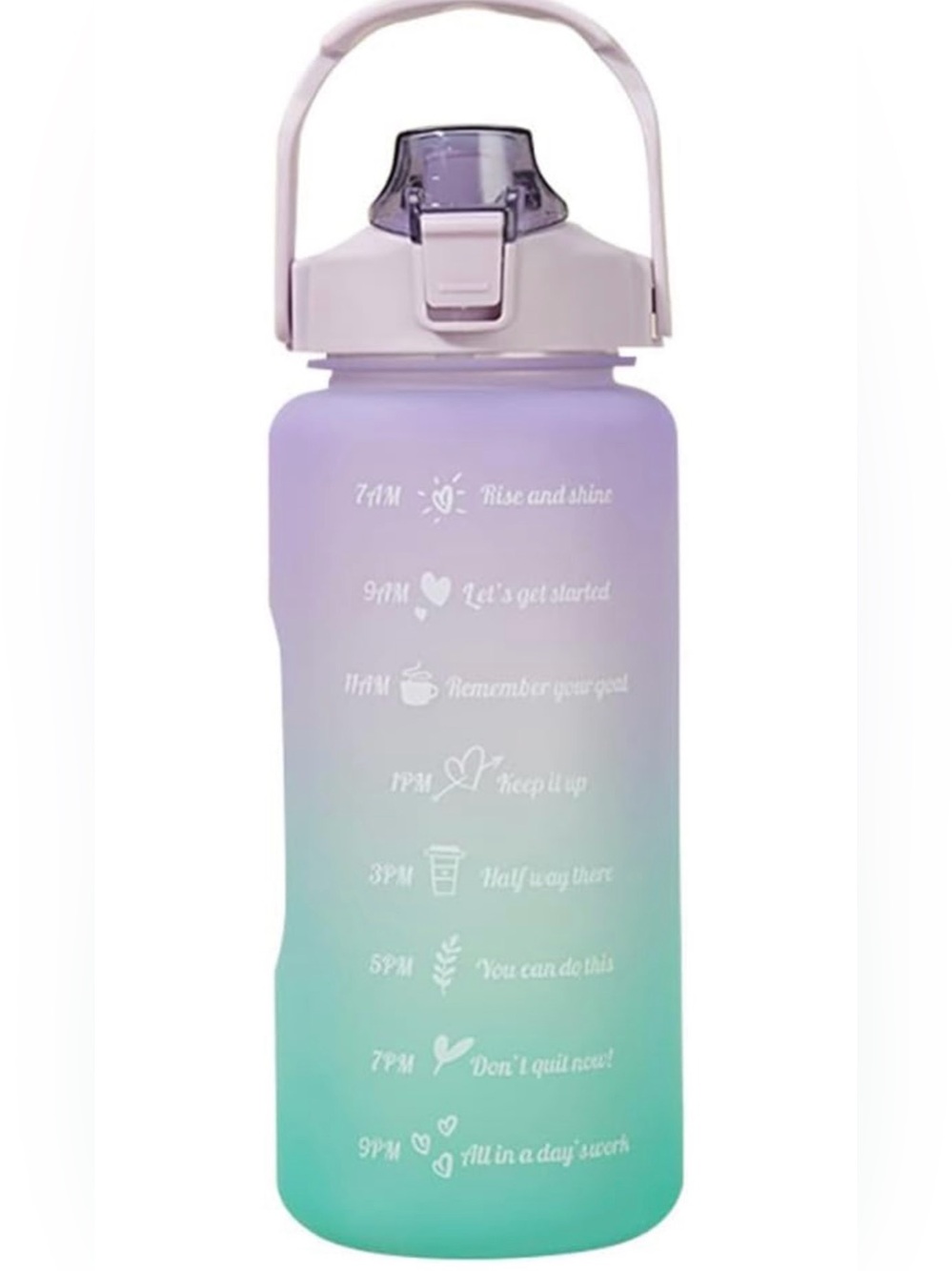 EUBUY Sports Water Bottle, 2000ml/67.6oz Gradient Color Portable Large